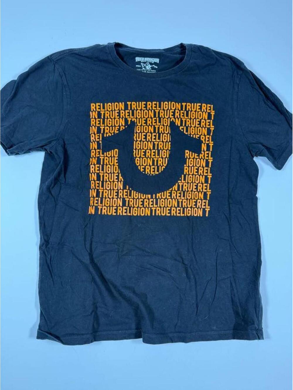 True Religion Black Graphic T-Shirt Size L